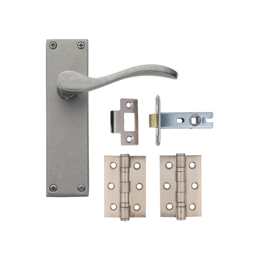 Pewter Effect Latch Handle Pack