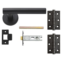 Lecco Rose Latch Pack Matt Black Cut Out