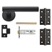 Lecco Rose Latch Pack Matt Black Cut Out