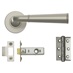 Fuller and Forge Arno Satin Nickel Lever on Rose Door Handle Pack