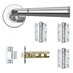 Fuller and Forge Arno Polished Chrome Lever on Rose Door Handle Pack