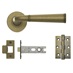 Fuller and Forge Arno Antique Brass Lever on Rose Door Handle Pack