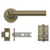 Fuller and Forge Como Antique Brass Lever on Rose Door Handle Pack
