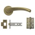 Fuller and Forge Garda Antique Brass Lever on Rose Door Handle Pack