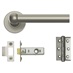Fuller and Forge Como Satin Nickel Lever on Rose Door Handle Pack