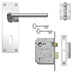 Fuller and Forge Munch Polished Chrome Slim Lever on Backplate Lock Door Handle Pack