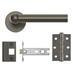 Fuller and Forge Como Satin Bronze Lever on Rose Door Handle Pack