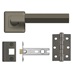 Fuller and Forge Tanaro Satin Bronze Hexagonal Lever on Rose Door Handle Pack