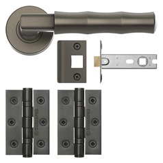 Fuller and Forge Bamboo Satin Bronze Lever on Rose Door Handle Pack