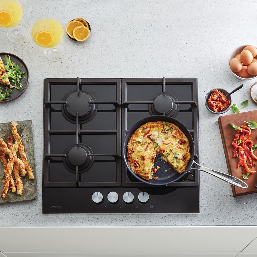 Lamona 4 Burner Gas On Glass Hob Howdens