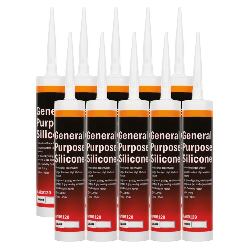 Howdens 310ml White General Purpose Sealant Pack of 10