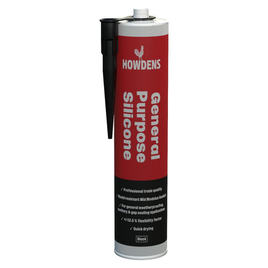 Howdens GAR0123 310ml Black General Purpose Sealant