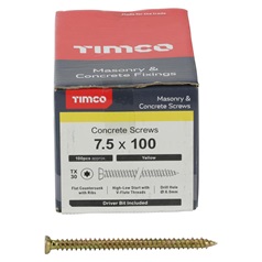 TIMCO MultiFix Concrete Screw 7.5mm x 100mm Box