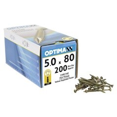 Optimaxx Torx Screw Box 5 x 80mm (200) Box And Screws