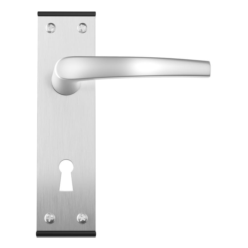 Handle Aluminium Black Cap LOB Lock