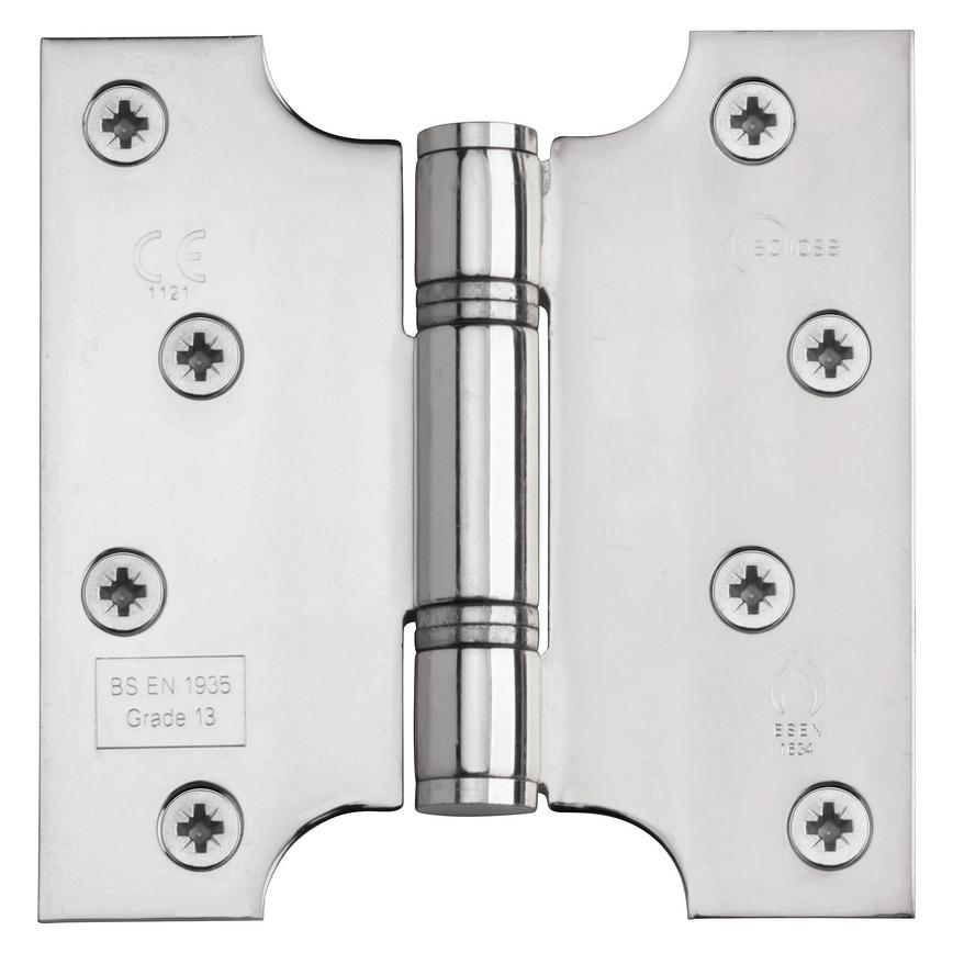 Eclipse 102mm x 102mm Polished Stainless Steel Grade 13 Fire Door Hinge