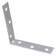 75mm x 15mm x 75mm Bright Zinc Plated Steel Corner Brace Pack of 10