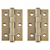 Eclipse Antique Brass 76mm x 51mm Light Duty Grade 7 Ball Bearing Fire Rated Butt Hinge Pack of 2