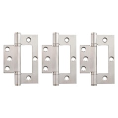 Ball Bearing Flush Hinge Open Pack of 3