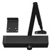 Union J-RETROV-SIL Adjustable Size 3-4 Overhead Matt Black Door Closer