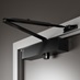 Union J-RETROV-SIL Adjustable Size 3-4 Overhead Matt Black Door Closer