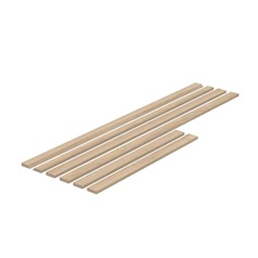 2061mm x 80mm Corner Walk In Larder Rail Pack of 6 Natural Oak