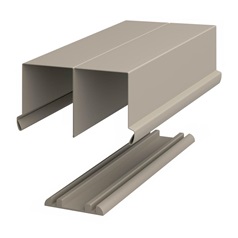 1.8m Pebble Sliding Wardrobe Door Track Set