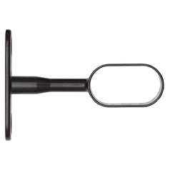 Black Oval Wardrobe Rail Centre Bracket