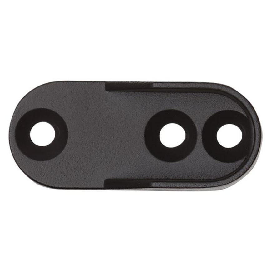 Black Oval Wardrobe Rail End Socket