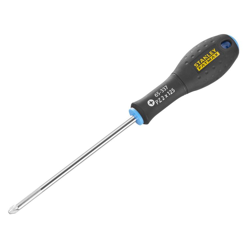 Stanley Fatmax PZ2 x 125mm Pozi Standard Screwdriver Angled View