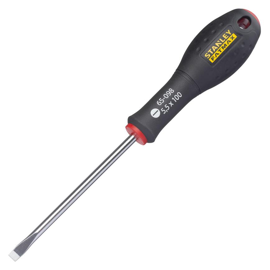 Stanley Fatmax 5.5 x 100mm Slotted Standard Screwdriver Angled View