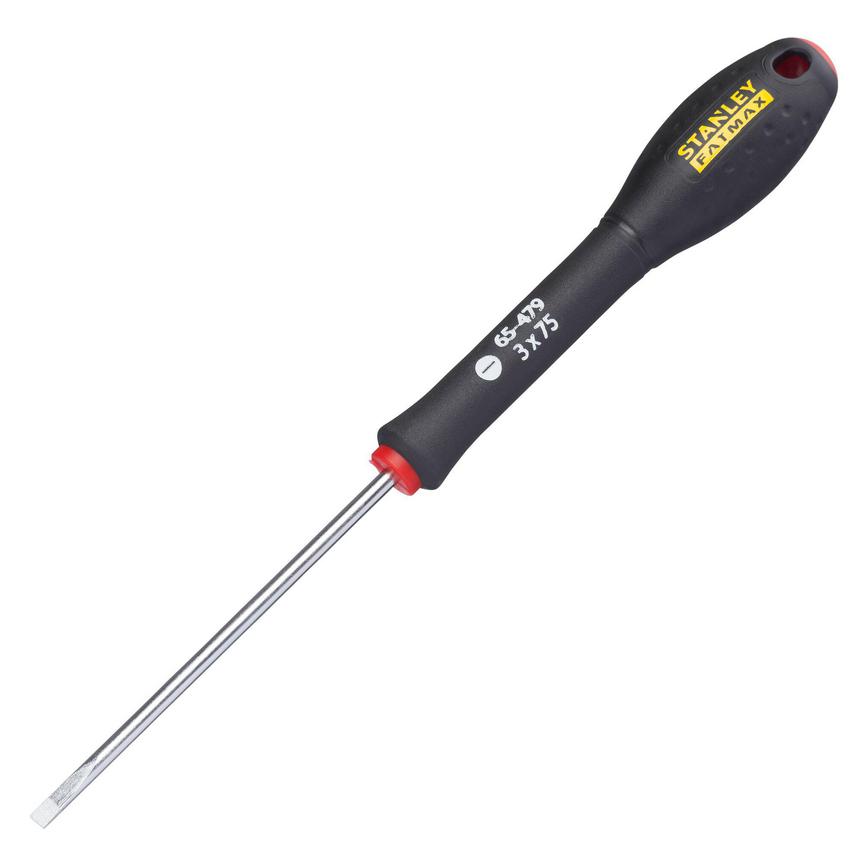 Stanley Fatmax 3 x 75mm Slotted Standard Screwdriver Angled View