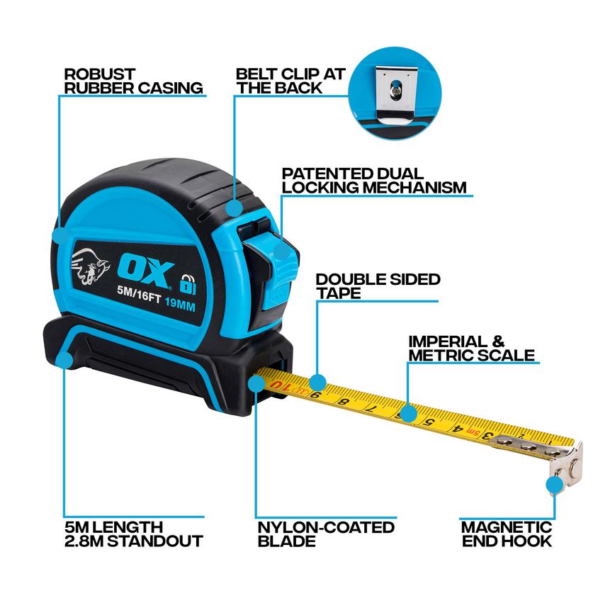 Ox Pro 5m Tape Measure