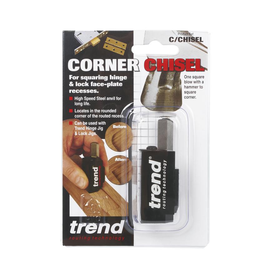 Trend HSS Corner Chisel Black