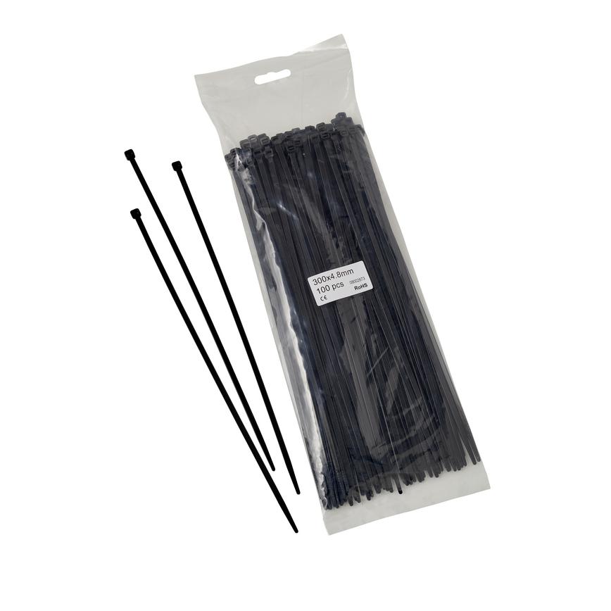 295 x 4.5mm Black Cable Tie Pack of 100