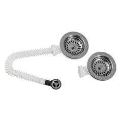 90mm Nickel 1.5 Bowl Strainer Waste