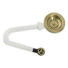 90mm Brass Single Bowl Strainer Waste