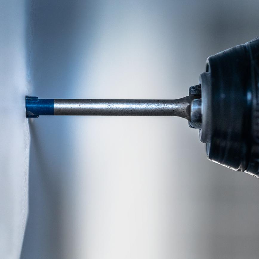 Bosch Ceramic Drill 6x90mm Bit in use close up