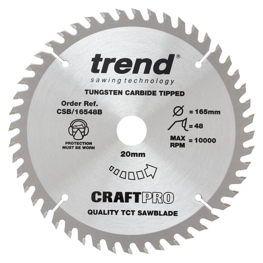 Trend Craft Pro165mm x 48T Circular Saw Blade