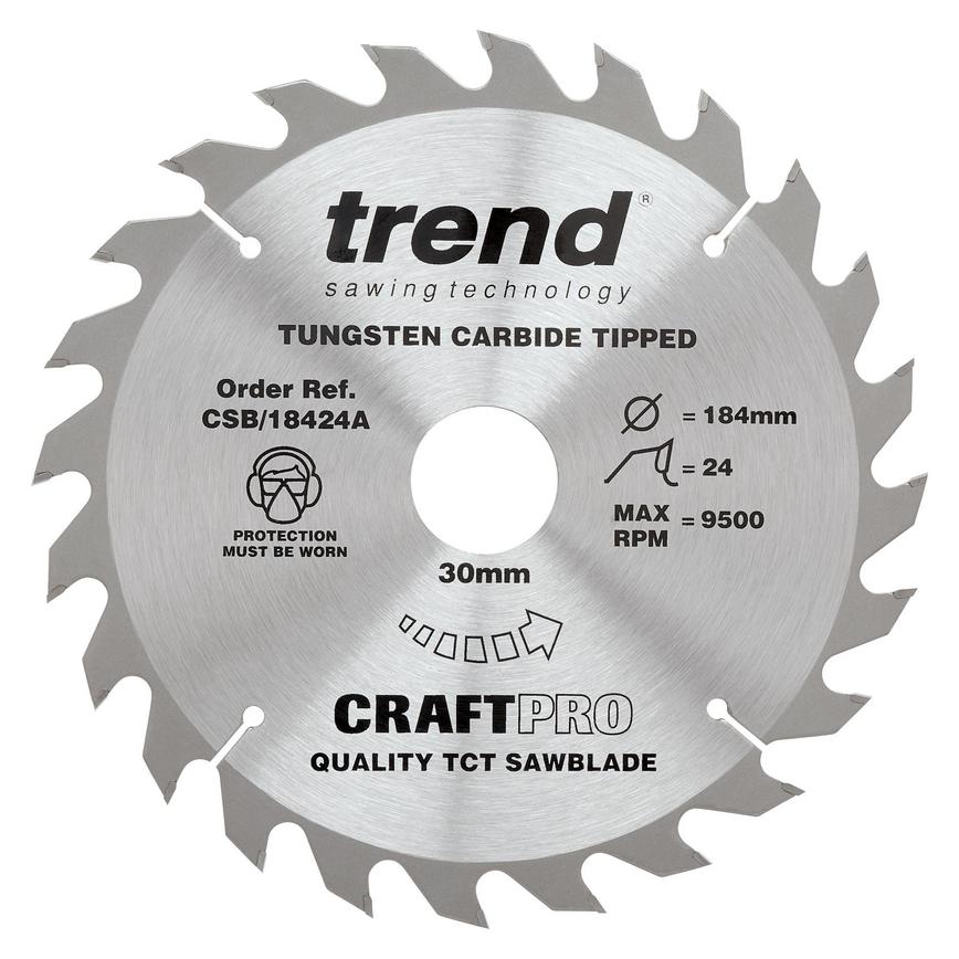 Trend Craft Pro184mm x 24T Circular Saw Blade