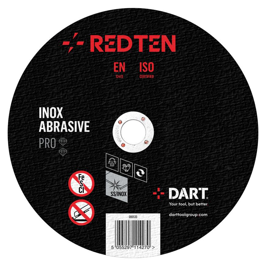 DART Red Ten SS/Inox 115mm Abrasive Disc 10