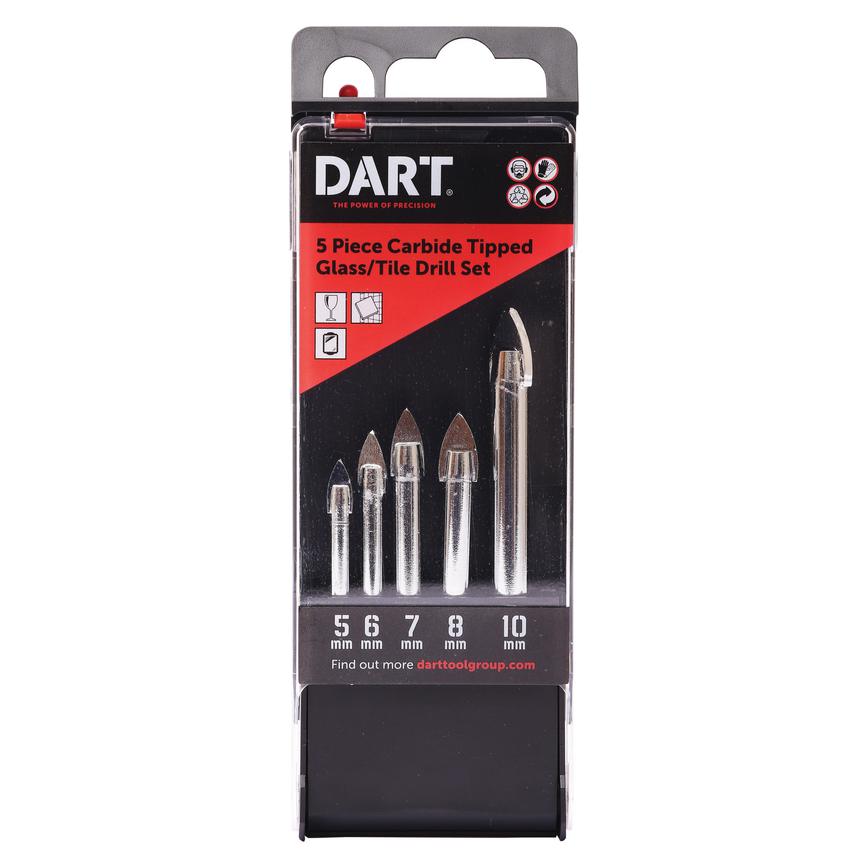 DART Tile/Glass 5pc Drill Set - 5/6/7/8/10mm