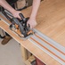 Evolution ST1400 700mm Circular Saw Guide Rail In Use With Circular Saw