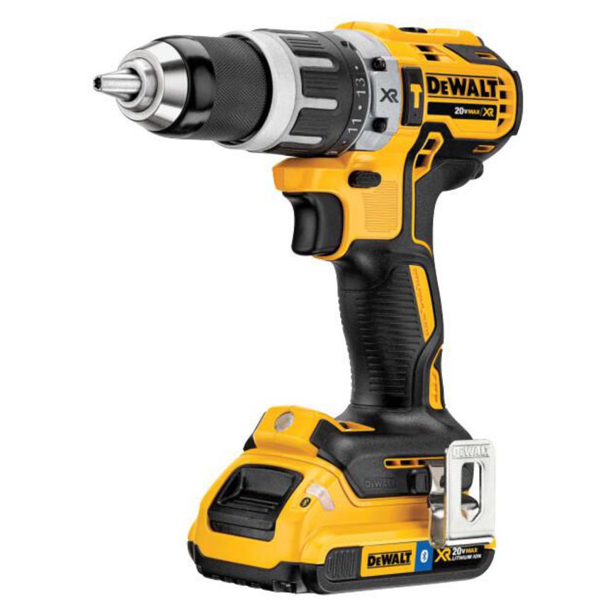 DeWalt DCD796D2GB 18V 2x2 Cordless Drill Profile Angled