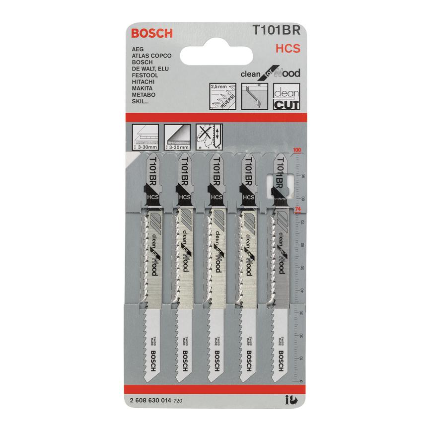 Bosch T101Br 5Pack Jigsaw Blades T-Shank