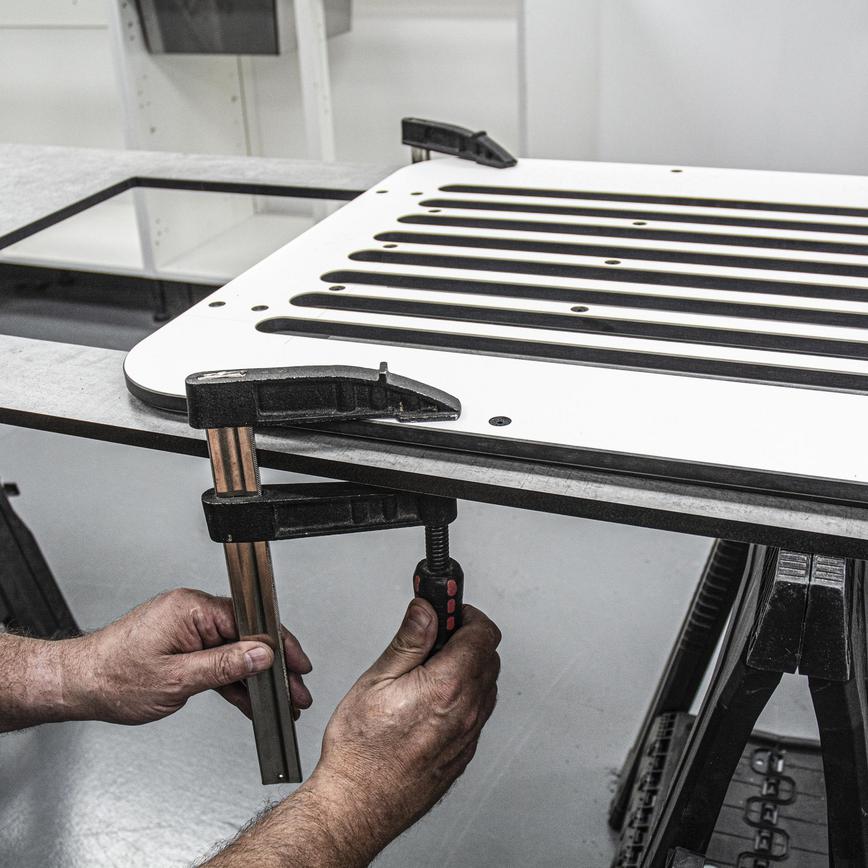 Trend 600mm Drainer Groove Jig Installation