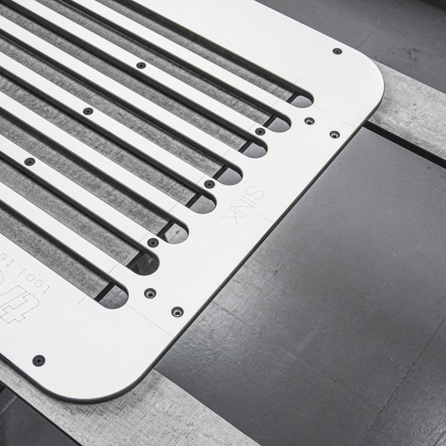 Trend 600mm Drainer Groove Jig Close Up Installed