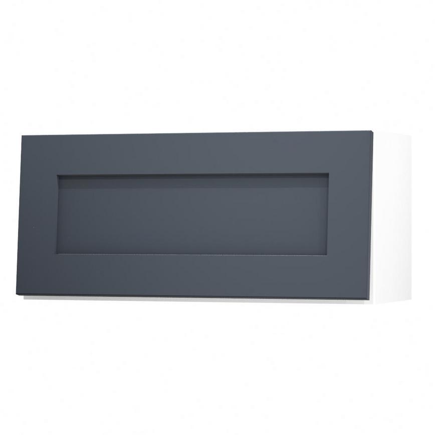 Chelford Navy 800 Half Height / Pan Drawer Door Open