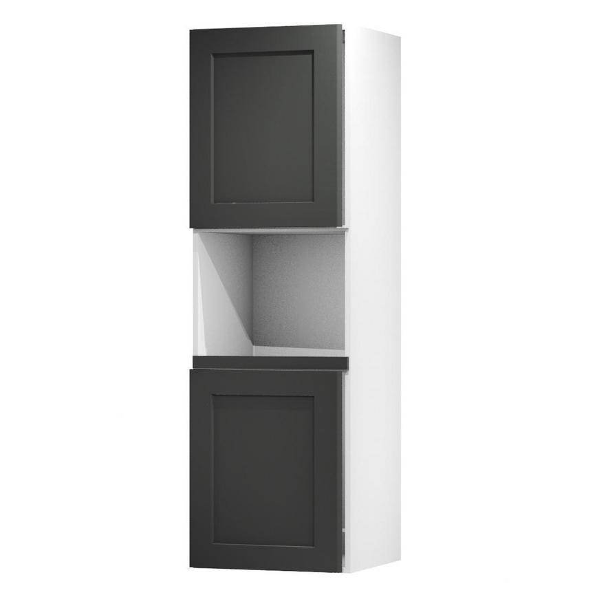 Chelford Charcoal 600 Tall Appliance Tower Door 733mm Open