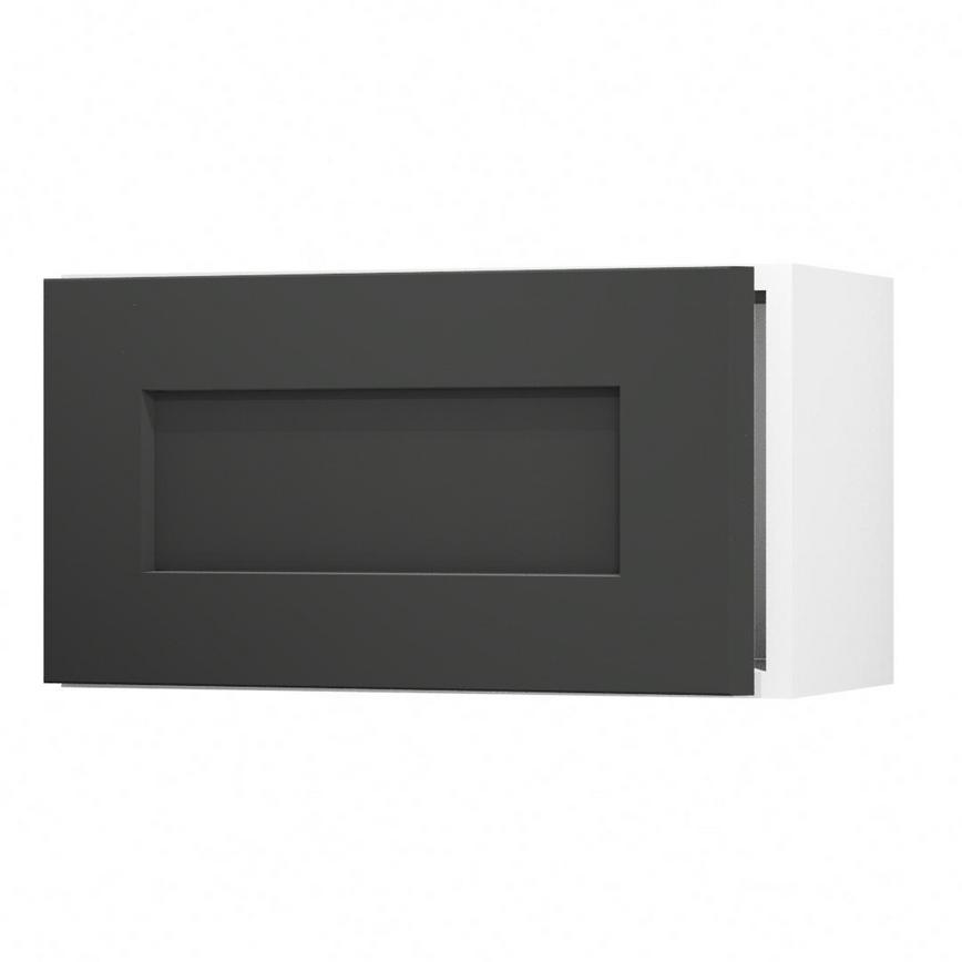 Chelford Charcoal 600 Integrated Microwave Topbox Door Open